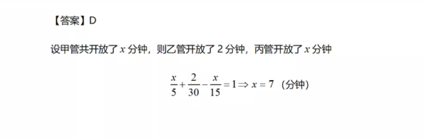 22年管理类考研 当水槽放满时甲管共开放了几分钟part 6 福建mba培训班 聚英厦大mba